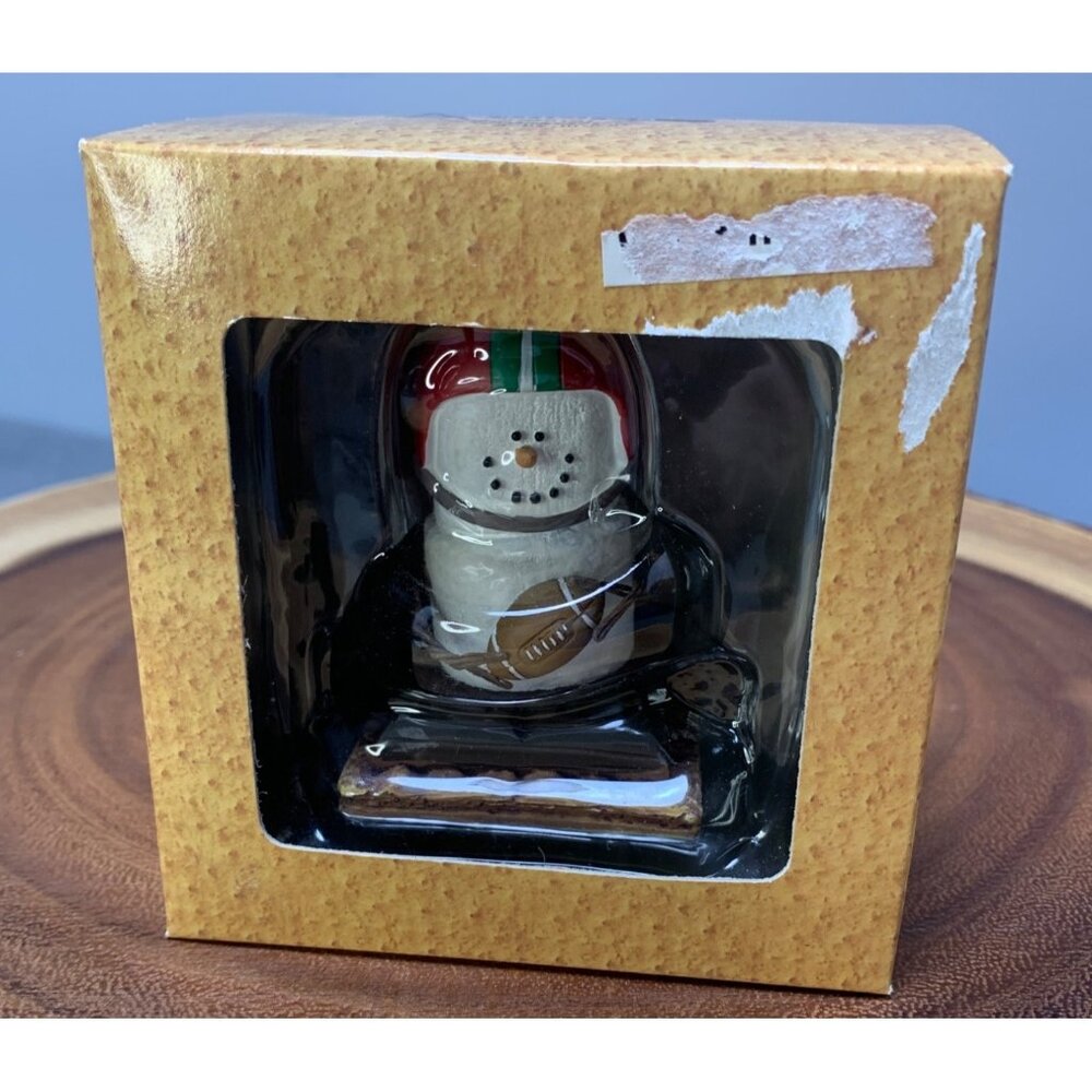 Midwest Cannon Falls Smores Snowman Ornament Glass Collectible 4" Boxed